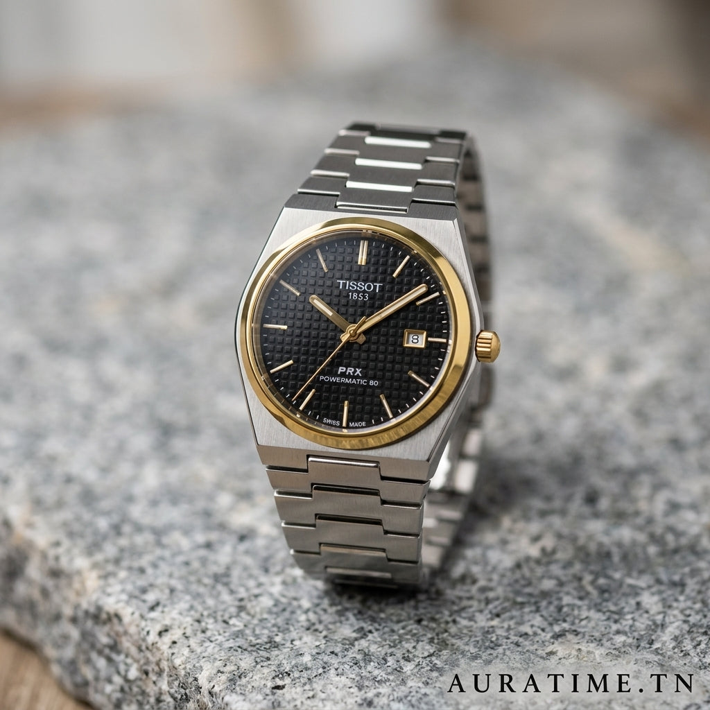 Tissot PRX Powermatic 80 – Bleu Glacier, Noir & Blanc Argenté