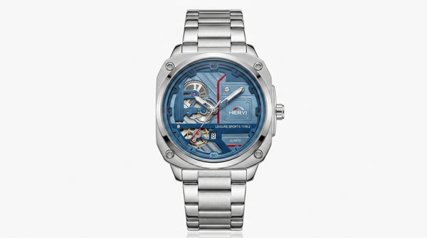 Montre Homme HERY Sport Chic – Blanc, Noir, Bleu & Vert