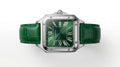 Montre Élégante Style Cartier Santos – Noir & Vert