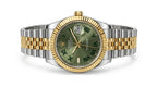 Montre Style Datejust Élégance Premium – Argent, Or & Vert
