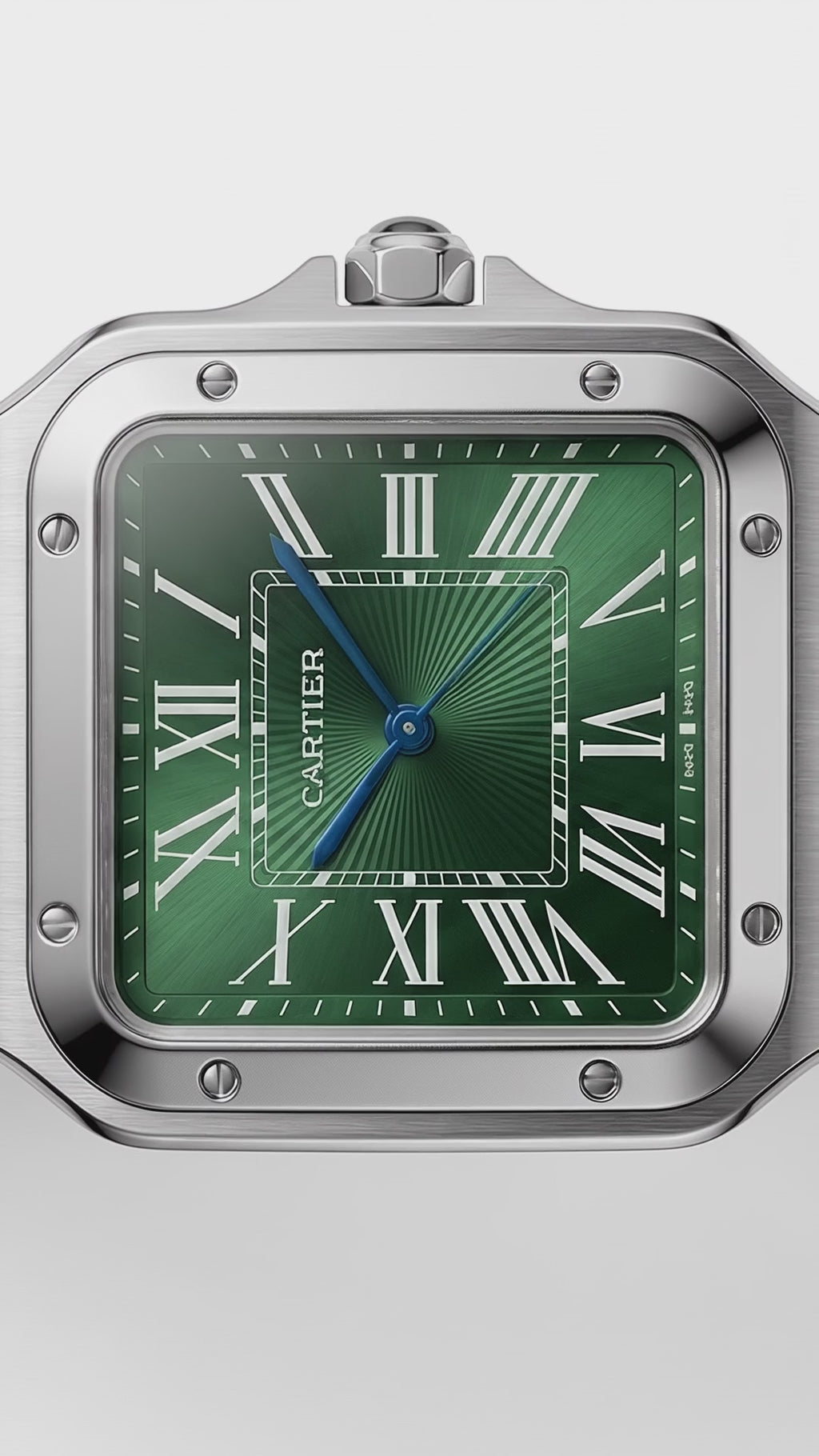 Montre Élégante Style Cartier Santos – Noir & Vert