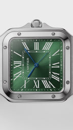 Montre Élégante Style Cartier Santos – Noir & Vert